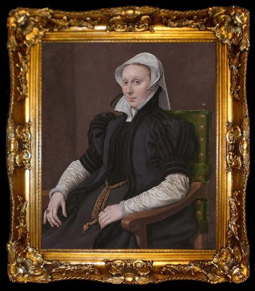 framed  Anthonis Mor Portrait of Anne Fernely, ta009-2